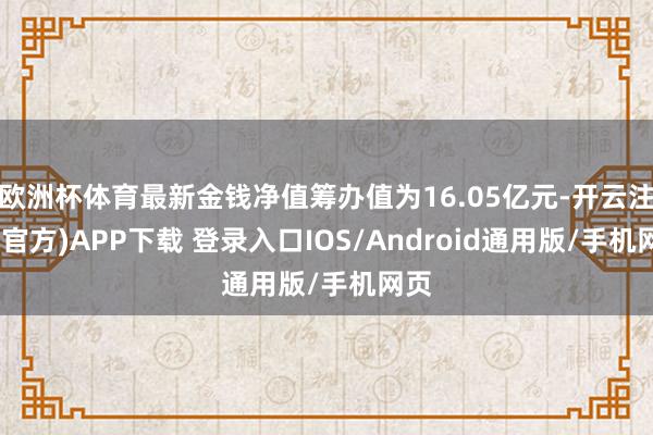 欧洲杯体育最新金钱净值筹办值为16.05亿元-开云注册(官方)APP下载 登录入口IOS/Android通用版/手机网页