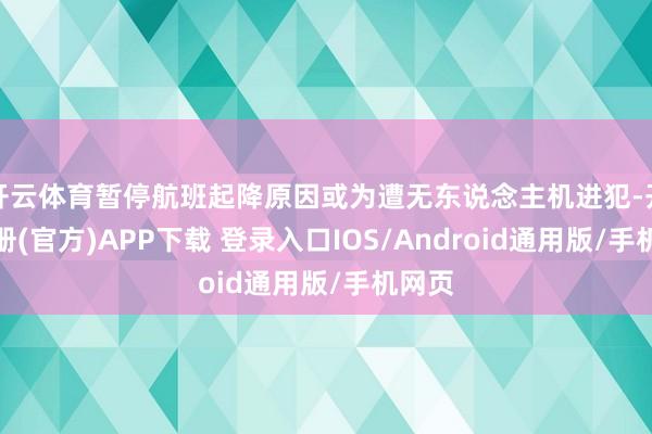 开云体育暂停航班起降原因或为遭无东说念主机进犯-开云注册(官方)APP下载 登录入口IOS/Android通用版/手机网页