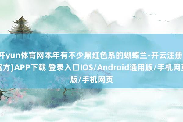 开yun体育网本年有不少黑红色系的蝴蝶兰-开云注册(官方)APP下载 登录入口IOS/Android通用版/手机网页