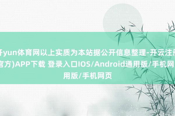 开yun体育网以上实质为本站据公开信息整理-开云注册(官方)APP下载 登录入口IOS/Android通用版/手机网页