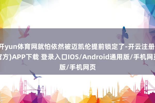 开yun体育网就怕依然被迈凯伦提前锁定了-开云注册(官方)APP下载 登录入口IOS/Android通用版/手机网页