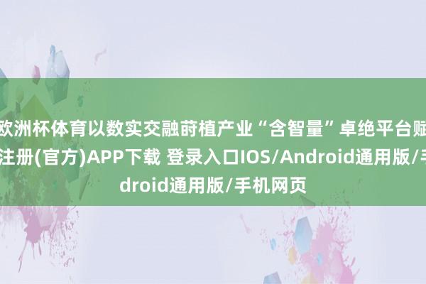 欧洲杯体育以数实交融莳植产业“含智量”　　卓绝平台赋能-开云注册(官方)APP下载 登录入口IOS/Android通用版/手机网页