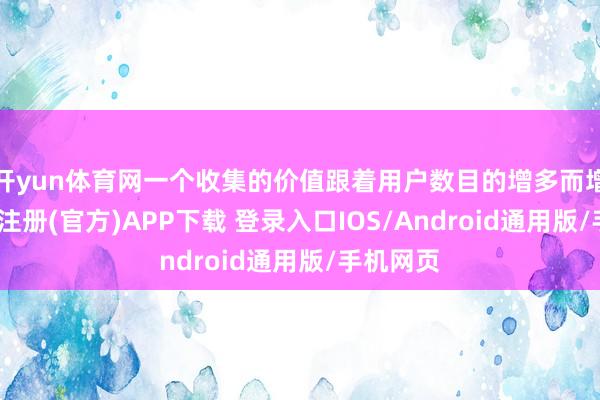 开yun体育网一个收集的价值跟着用户数目的增多而增多-开云注册(官方)APP下载 登录入口IOS/Android通用版/手机网页