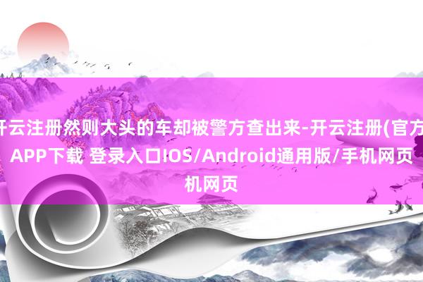 开云注册然则大头的车却被警方查出来-开云注册(官方)APP下载 登录入口IOS/Android通用版/手机网页