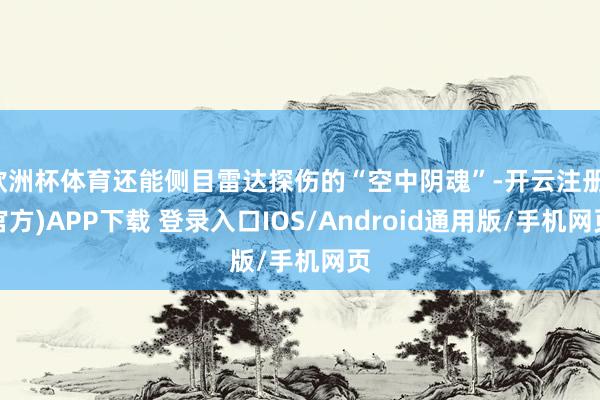 欧洲杯体育还能侧目雷达探伤的“空中阴魂”-开云注册(官方)APP下载 登录入口IOS/Android通用版/手机网页
