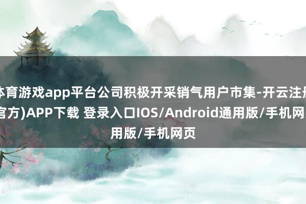 体育游戏app平台公司积极开采销气用户市集-开云注册(官方)APP下载 登录入口IOS/Android通用版/手机网页