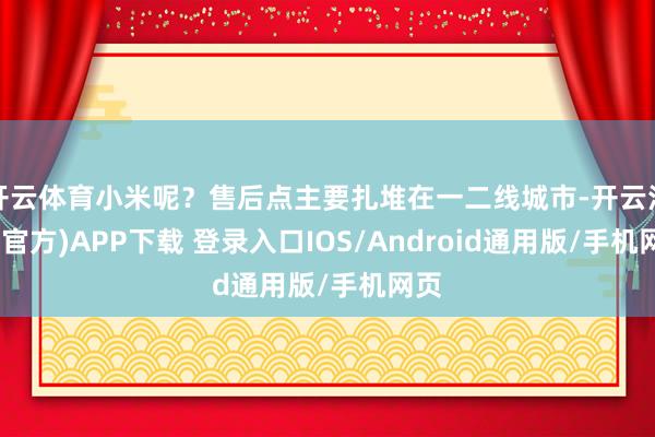 开云体育小米呢？售后点主要扎堆在一二线城市-开云注册(官方)APP下载 登录入口IOS/Android通用版/手机网页