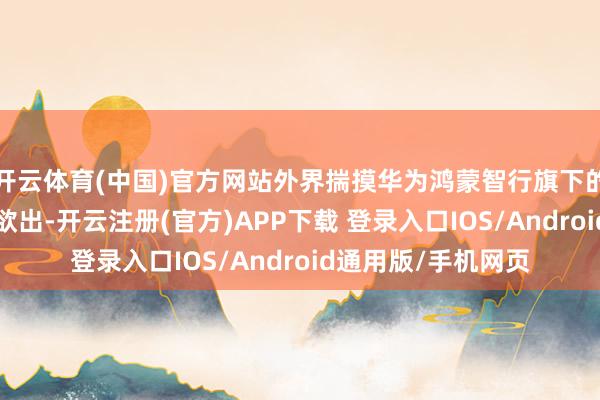 开云体育(中国)官方网站外界揣摸华为鸿蒙智行旗下的“下一界”将呼之欲出-开云注册(官方)APP下载 登录入口IOS/Android通用版/手机网页