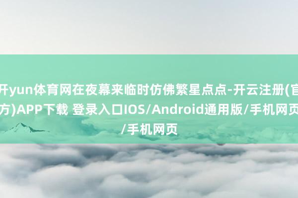 开yun体育网在夜幕来临时仿佛繁星点点-开云注册(官方)APP下载 登录入口IOS/Android通用版/手机网页