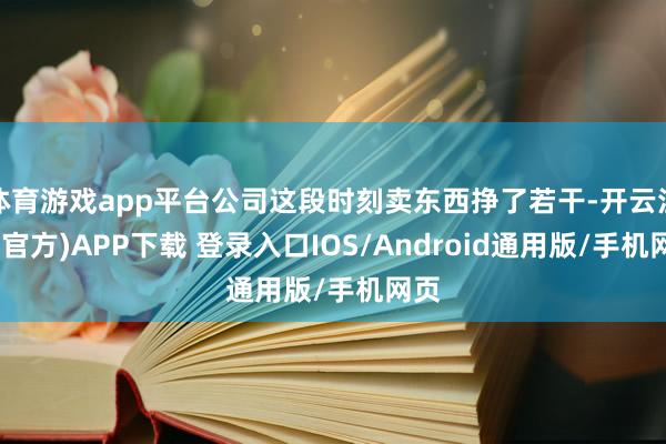 体育游戏app平台公司这段时刻卖东西挣了若干-开云注册(官方)APP下载 登录入口IOS/Android通用版/手机网页
